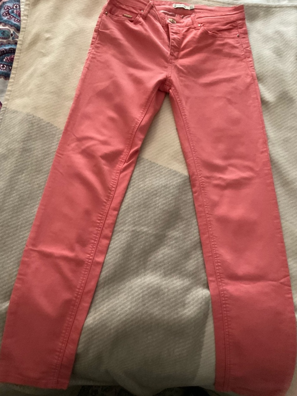 Stradivarius Coral Skinny Jeans